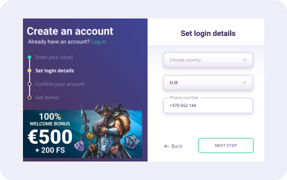 Safecasino Registration step 4